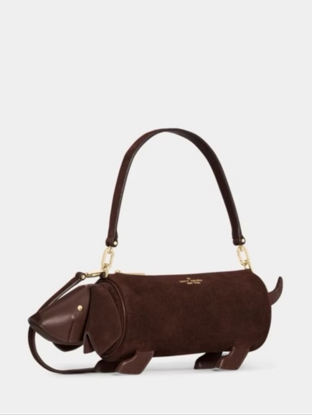 NWT Kate Spade Charlie Dachshund Crossbody Bag, Brown Multi - Picture 3 of 6